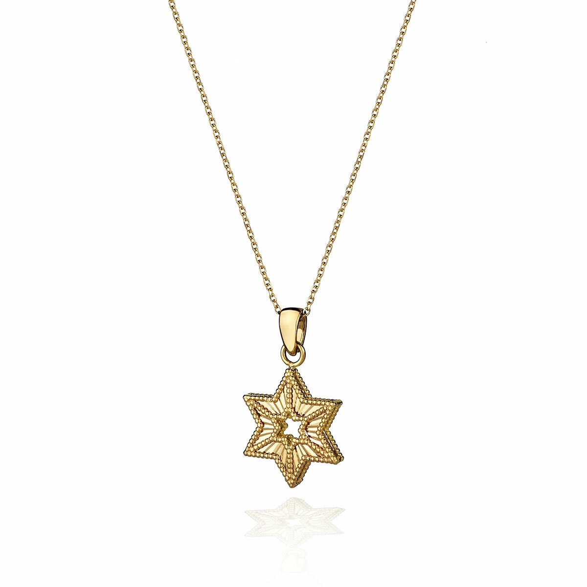 14ct Yellow Gold Textured Star of David 14ct Yellow Gold Textured Star of David