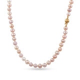 5-5.5mm Cultured Freshwater Pink Pearl Necklace, 14ct Yellow Gold 5-5.5mm Cultured Freshwater Pink Pearl Necklace, 14ct Yellow Gold