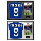 Duncan Ferguson Signed Framed Everton Football Shirt including 1 Photo in 2 Options: White or Black
