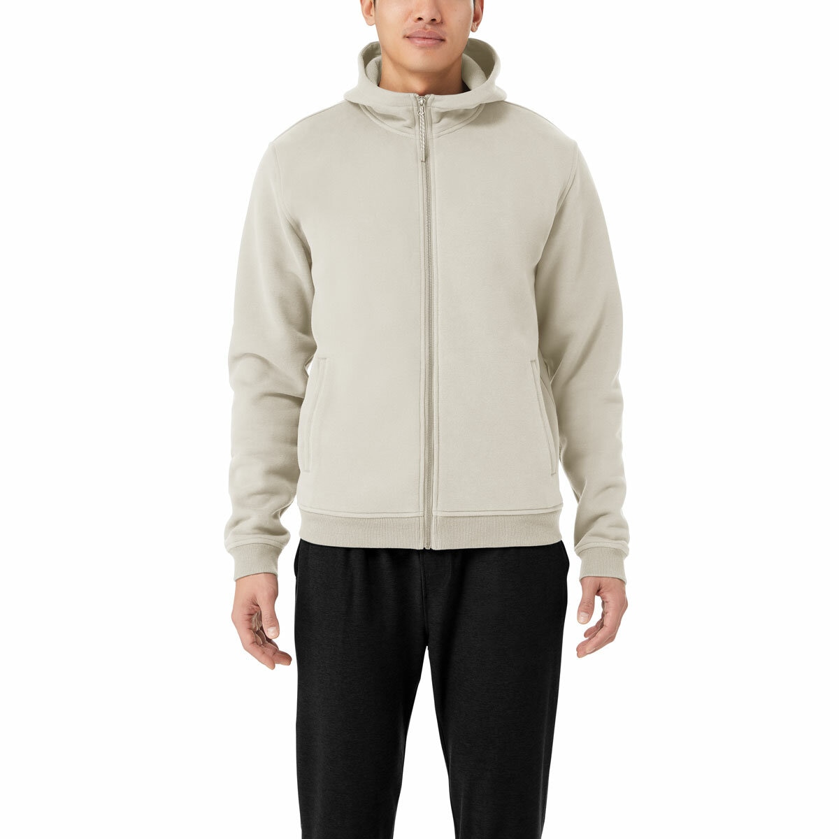 Kirkland Signature Mens Full Zip Hoody in Beige