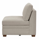 Tisdale Armless Piece Beige_White Background