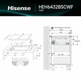 Hisense Hi6 HEH6432BSCWF 60cm Induction Hob in Black, For External / Recirculation Ventilation Hisense Hi6 HEH6432BSCWF 60cm Induction Hob in Black, For External / Recirculation Ventilation
