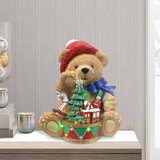 1.1ft (33cm) Teddy Bear with Drum with 14 LED Lights