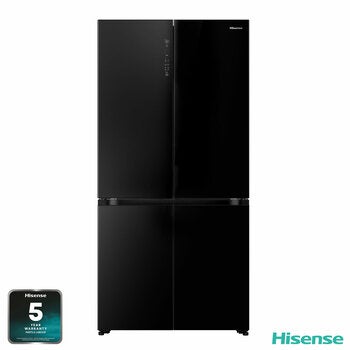 Hisense RQ768N4GBE Kitchen Fit, Multi Door Fridge Freezer, E Rated in Black