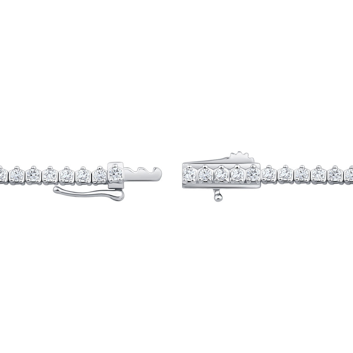 5.00ctw Round Brilliant Cut Diamond Tennis Necklace, 14ct White Gold