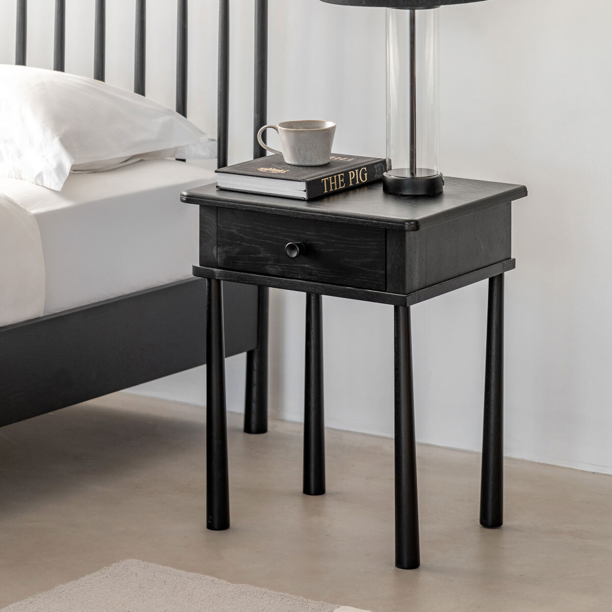 Gallery Wycombe Black Oak Nightstand