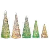 Buy Glass Trees 5 Pack Green Overview Image at Costco.co.uk