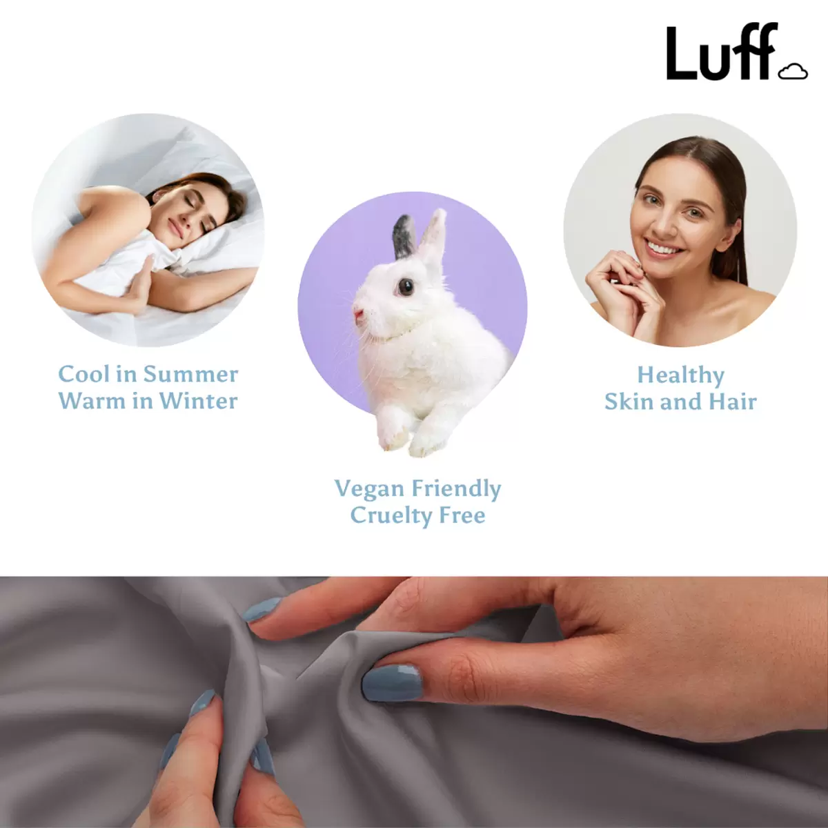 Luff 700 Fadenzahl 100% Bio Bambus Kissenbezüge 2er Pack in 3 Farben - Bild 17 von 26