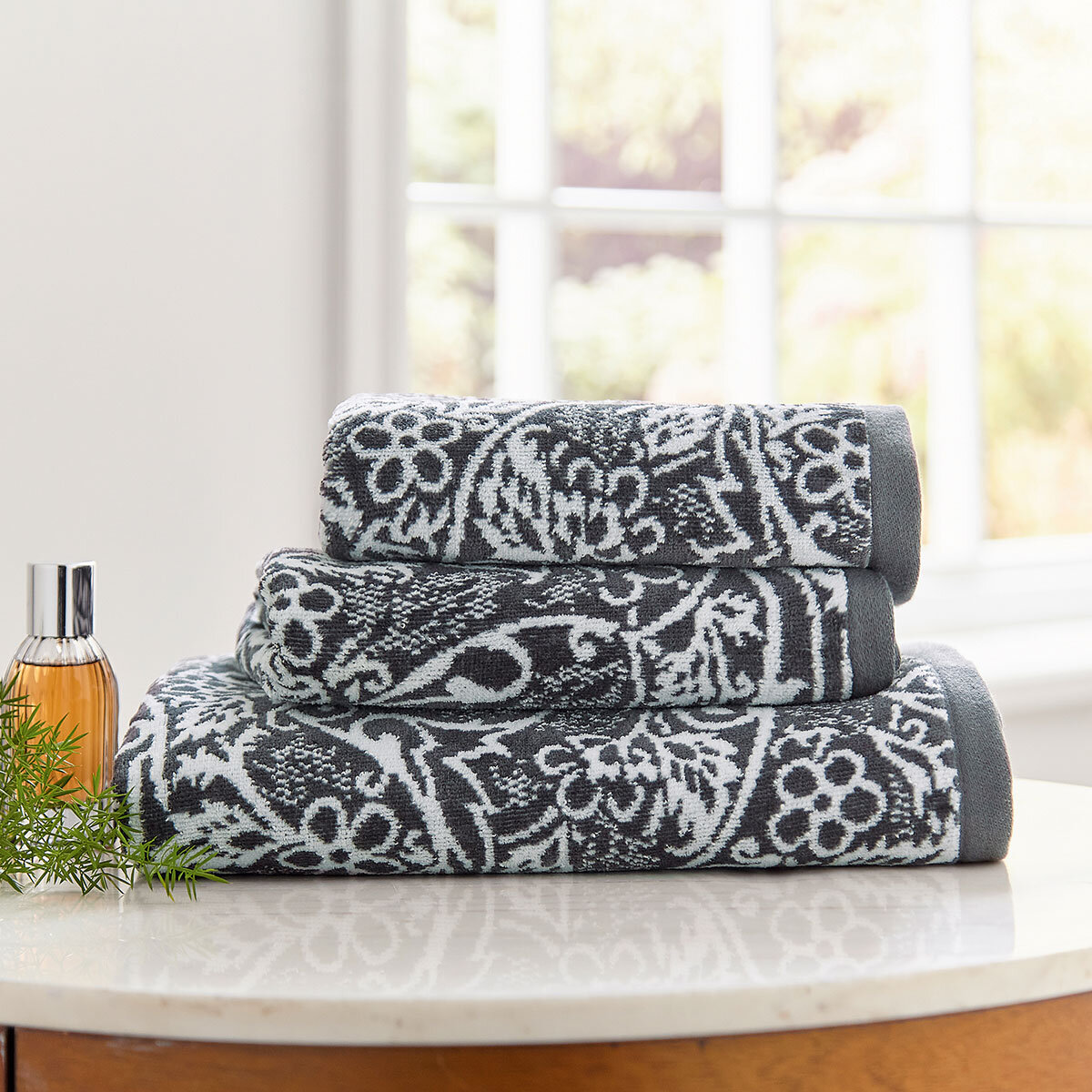 Black and 2025 grey towels