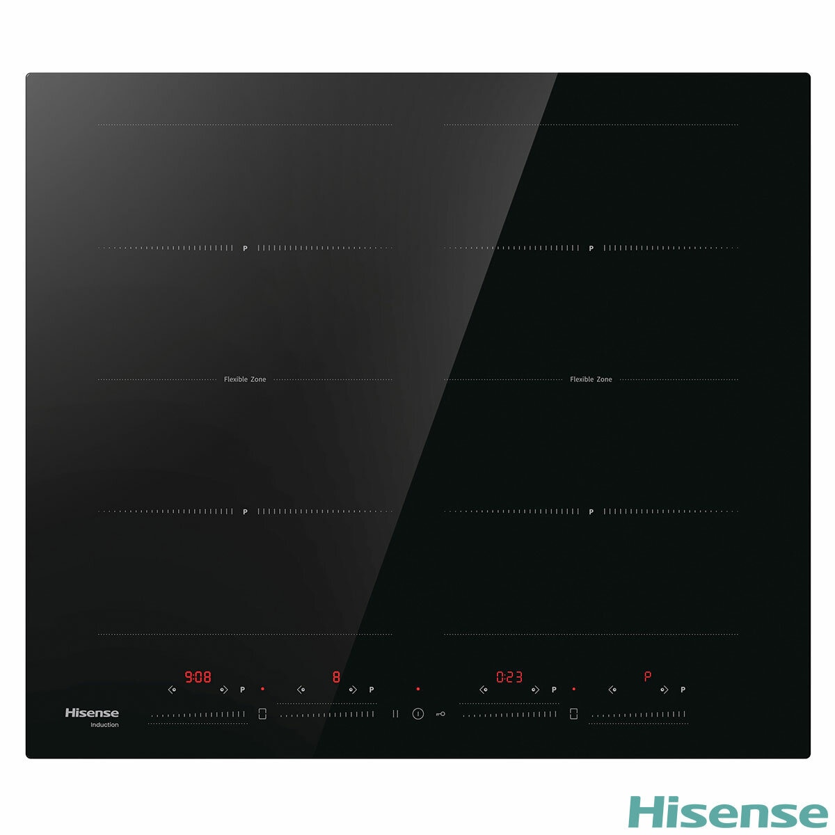 Hisense Hi6 HI6442BSCE 60cm Electric Induction Hob with Area Flex, in Black
