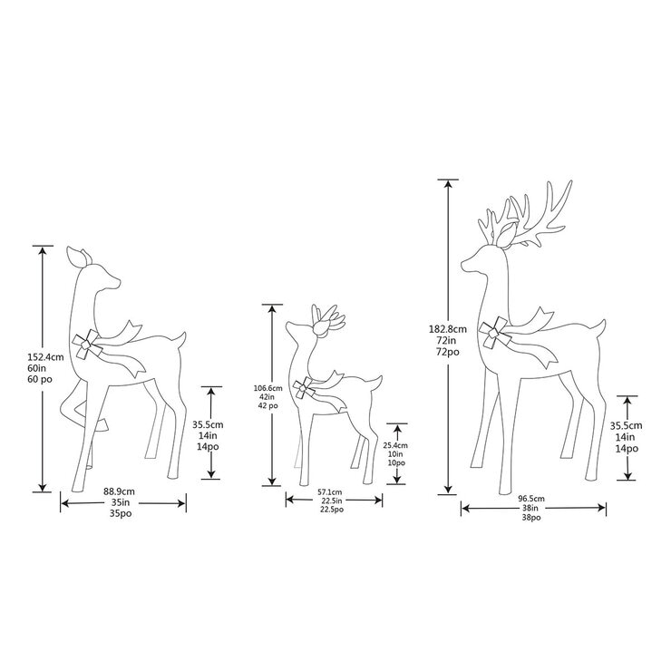 3 piece LED Deer Family on Costco.co.uk