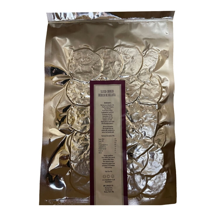 IMP & MAKER Sliced Chorizo Iberico De Bellota, 5x100g IMP & MAKER Sliced Chorizo Iberico De Bellota, 5x100g
