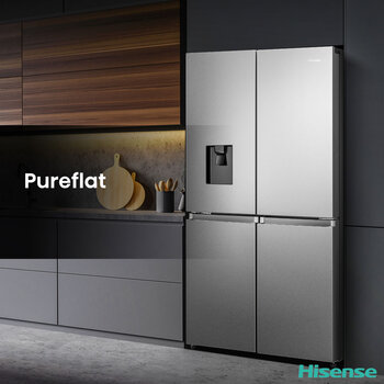 Hisense RQ758N4SWSE, Pureflat Multi Door Fridge Freezer, E Rated in Silver