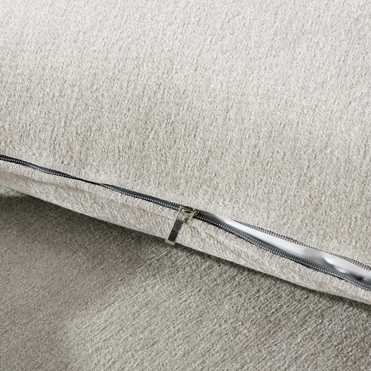 Aiden & Ivy Sereen Beige Fabric Ottoman