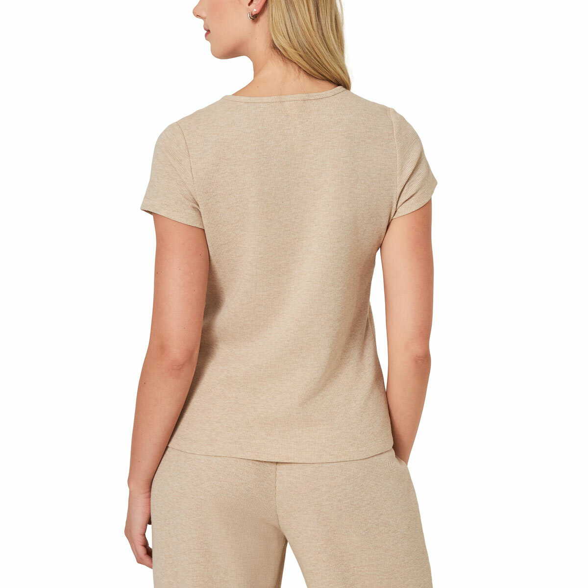 Well + Home Ladies 3 Piece Waffle Lounge Set in Brown