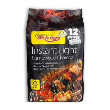 Bar-Be-Quick Instant Light Charcoal, 12 Pack