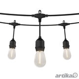 Artika Blaze 40ft - 20 Bulb Outdoor Solar String Lights in Matte Black