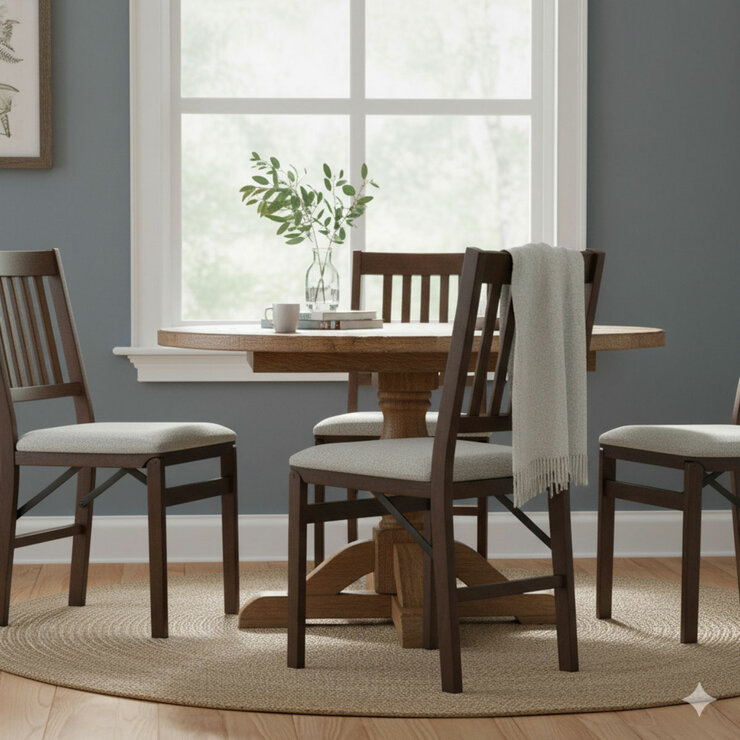 Stakmore Hardwood Upholstered Folding Chair