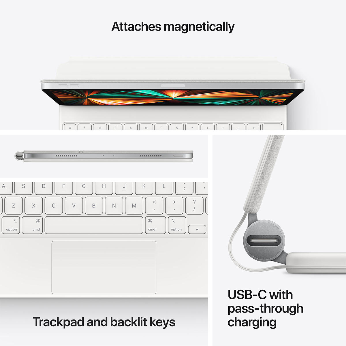 Buy Apple Magic Keyboard for iPad Pro 11-inch (3rd generation) and iPad Air (4th generation) - British English - White, MJQJ3B/A at costco.co.uk