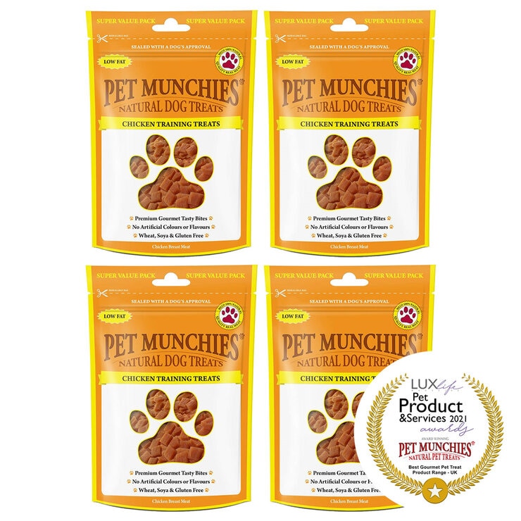 Pet Munchies Natural Chicken Dog Training Treats, 4 x 150g Pet Munchies Natural Chicken Dog Training Treats, 4 x 150g