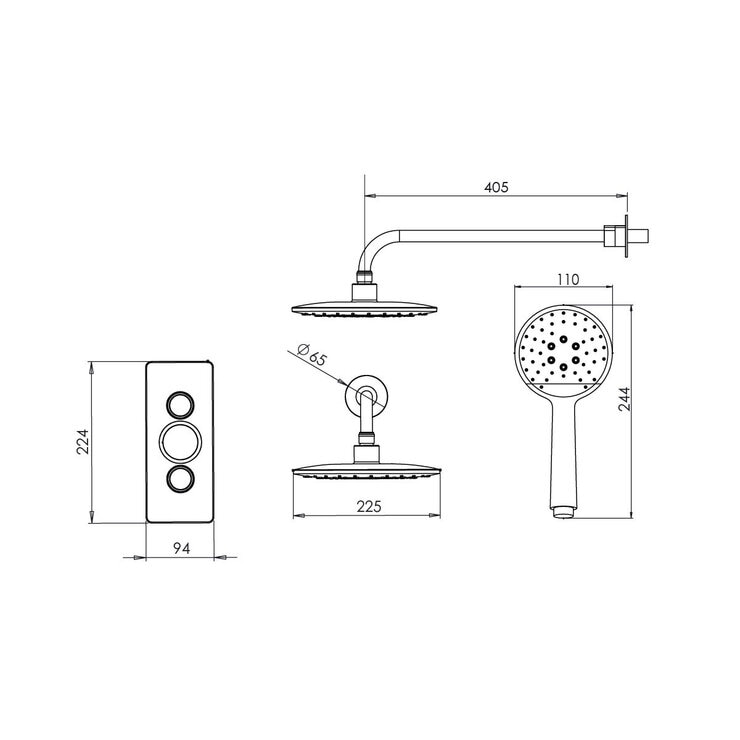 Tavistock Xenon Concealed Two Function Shower Without Rail Tavistock Xenon Concealed Two Function Shower Without Rail