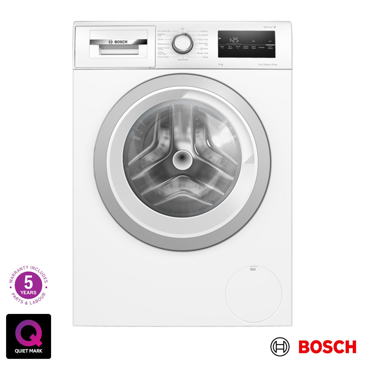 Bosch Series 4 WAN28258GB 8kg, 1400rpm Washing Machine, A Rated in White