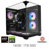Cyberpower, AMD Ryzen 5, 16GB RAM, 1TB SSD, NVIDIA GeForce RTX 5060Ti, Gaming Desktop PC
