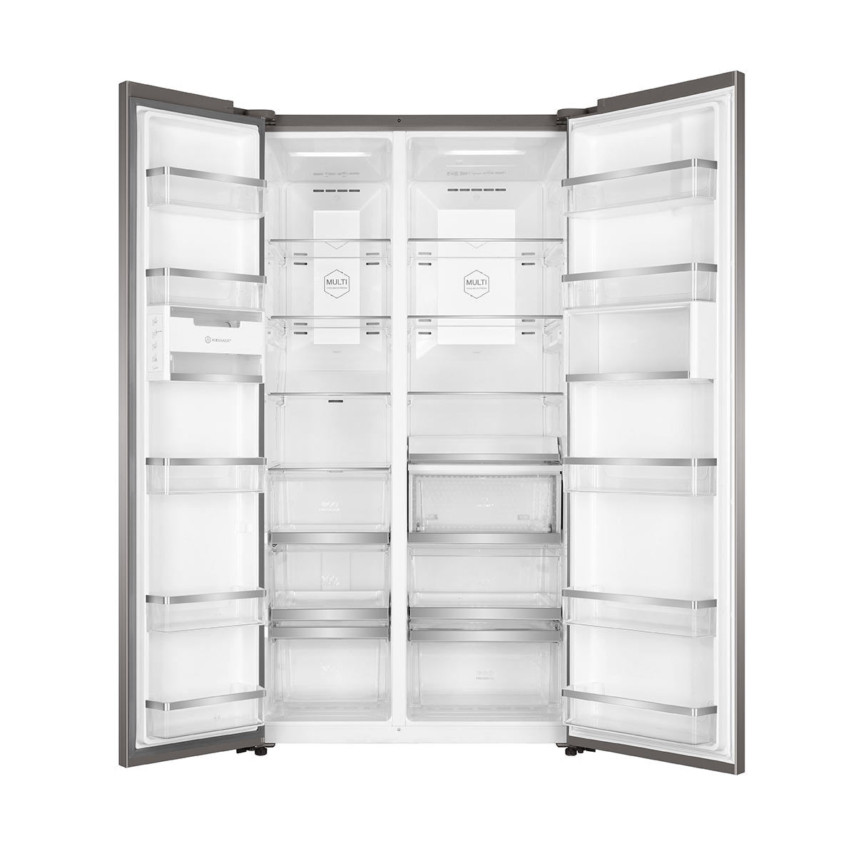 Haier HRF800DGS7, Side by Side Fridge Freezer 55/45 A++ Rating in Silver Costco UK