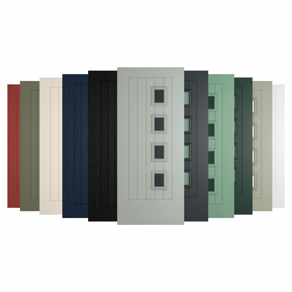 Amsterdam Left Composite Front Door with Installation in Various Colours