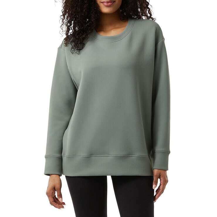 32 Degrees Ladies Sueded Tech Crewneck in Green 32 Degrees Ladies Sueded Tech Crewneck in Green