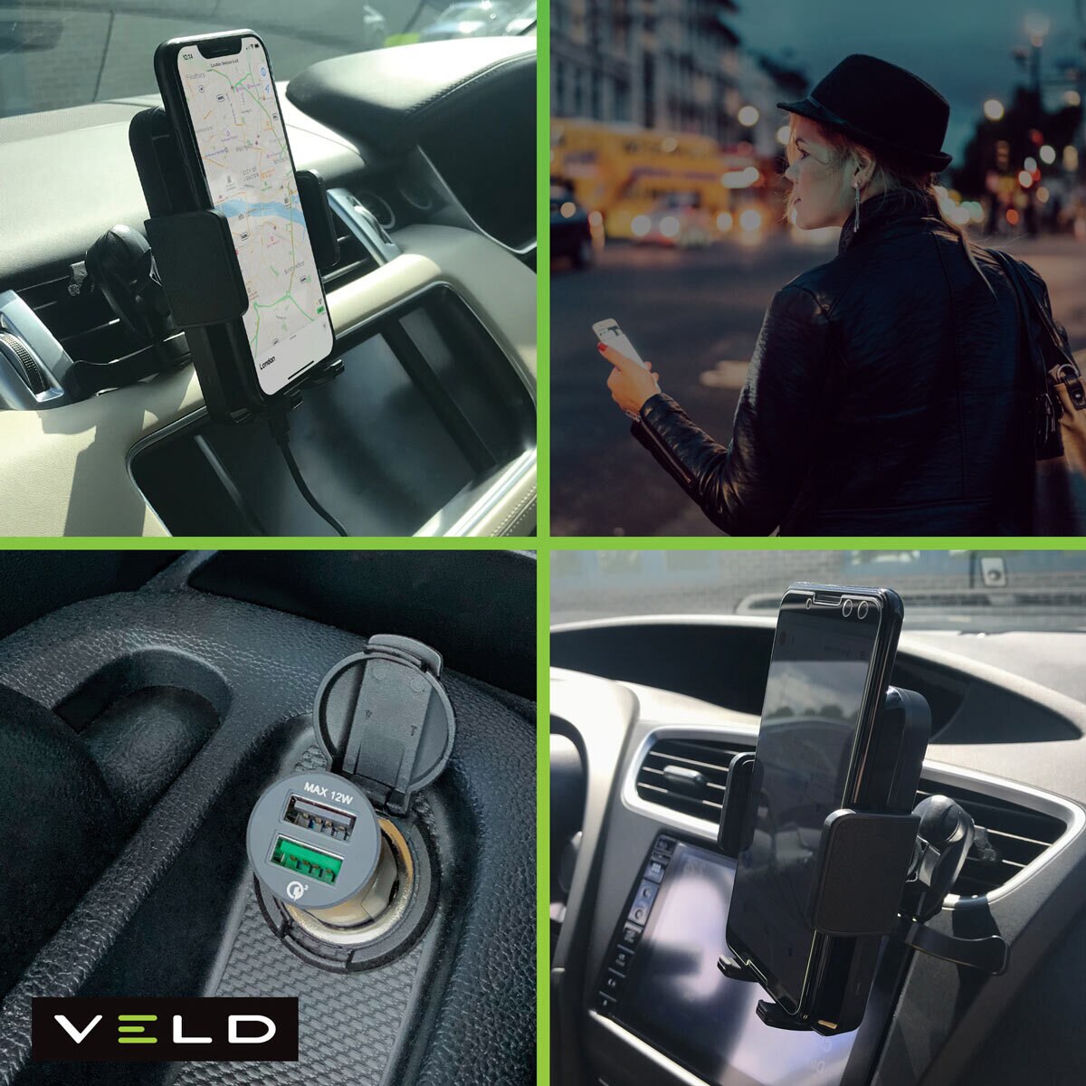 Buy Veld Wireless Car Charger with Super Fast in Car Charger USB Port x 2 at Costco.co.uk