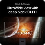 LG UltraGear 34 Inch WQHD 240Hz OLED Gaming Monitor, 34GX900A-B