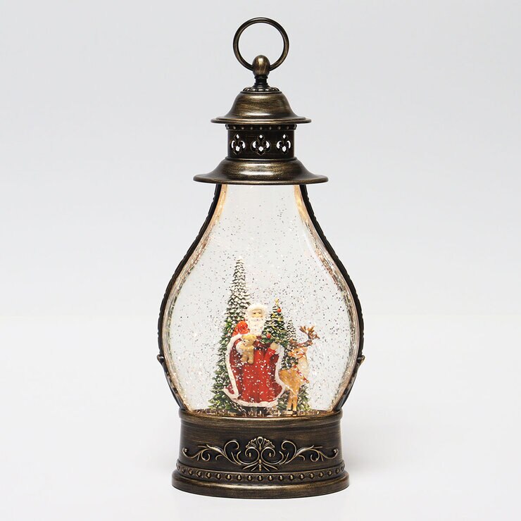 Holiday Scene Lantern in Santa design cut out image