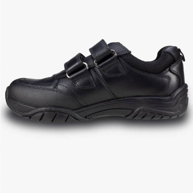 TeⓇm Chivers Double Touch Fastening Boy's School Shoes, Size 9