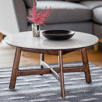 Gallery Mataro White Marble Top Coffee Table