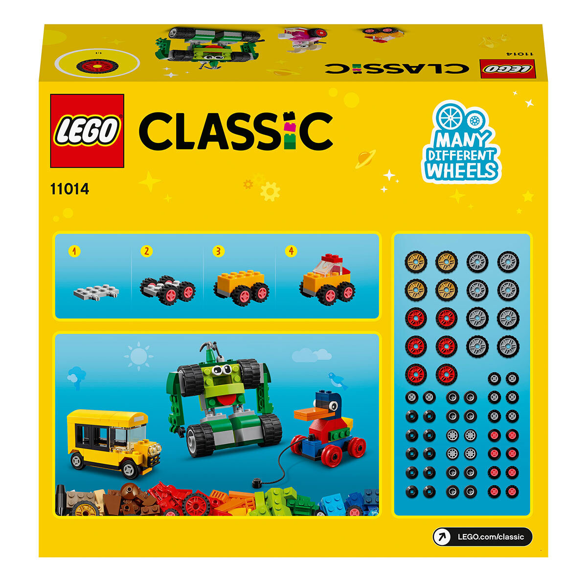 LEGO Classic Bricks And Wheels Building Set - Model 11014 (4+ Years)