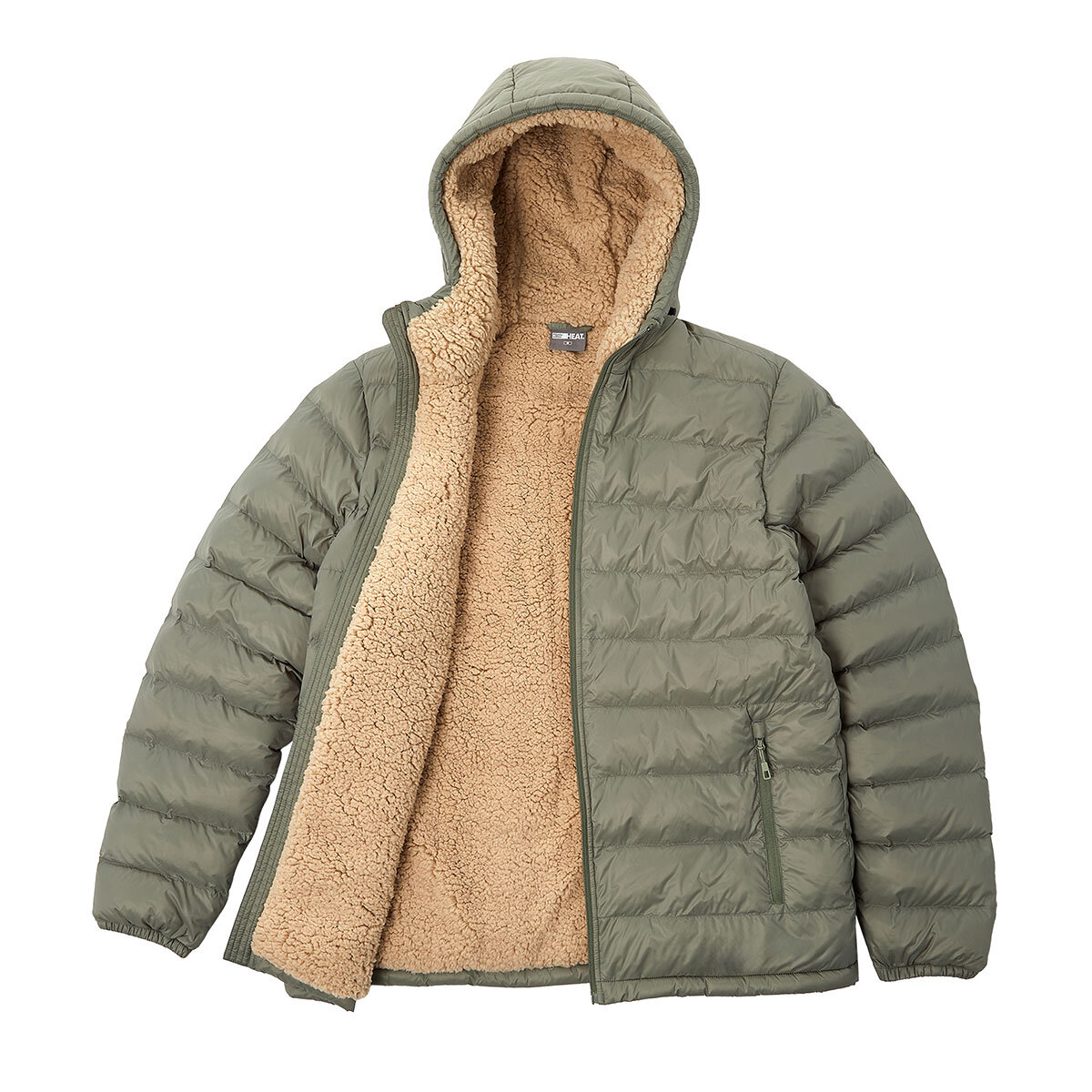 32 Degrees Men's Sherpa Lined Jacket in Green