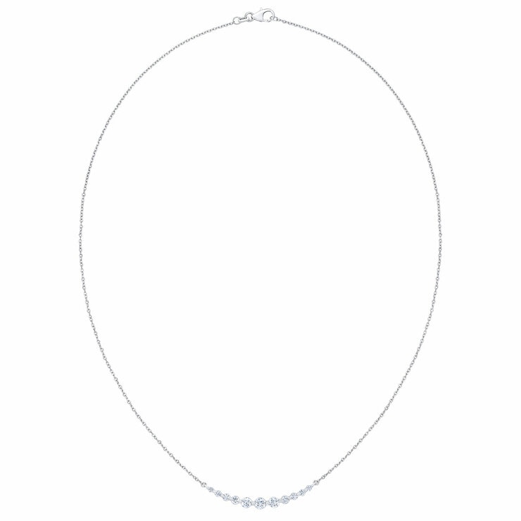 1.00ctw Round Brilliant Cut Diamond Necklace,14ct White Gold