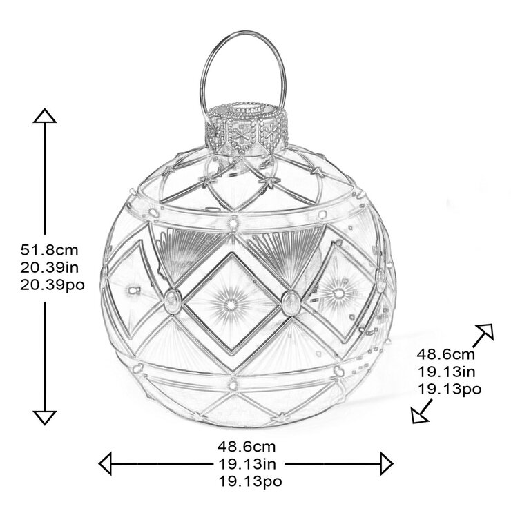 Buy Oversized Ornaments with LED Lights Assortment Diamond Dimensions Image at Costco.co.uk