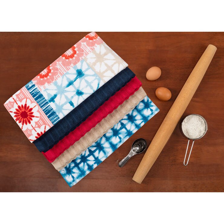 Town & Country Living 10 Piece 100 Cotton Kitchen Towel Set in 4