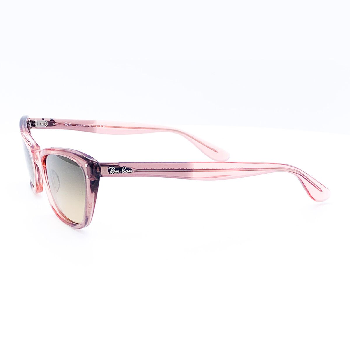 Ray-Ban Lady Burbank Transparent Pink Sunglasses with Brown Lens RB2299, 1344BG 52