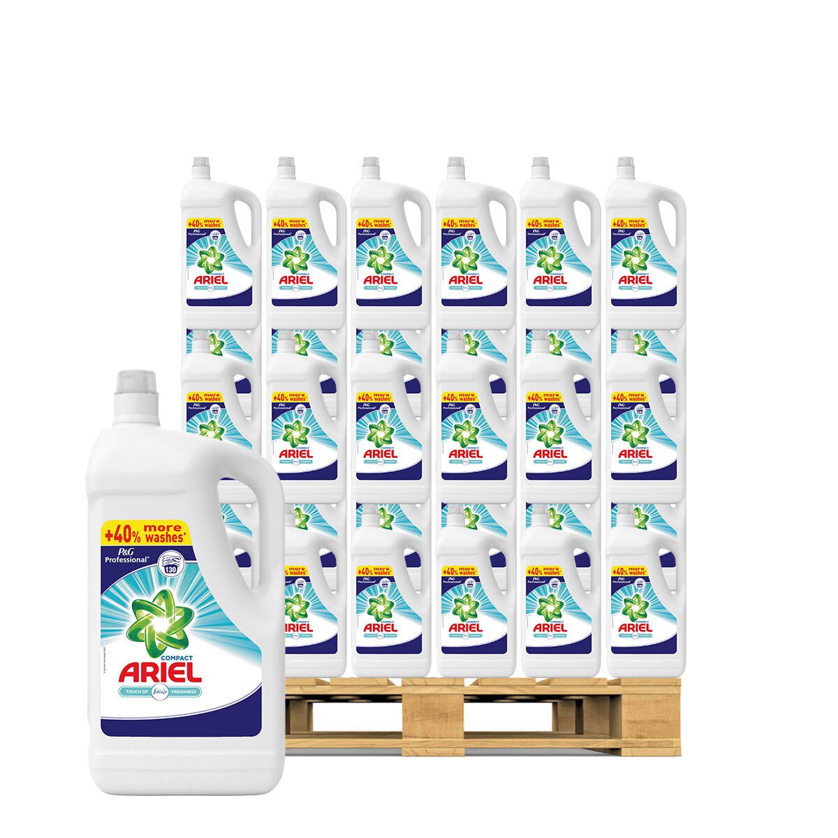 Ariel Laundry Liquid with Febreze, 130 Wash Pallet Deal (135 Units