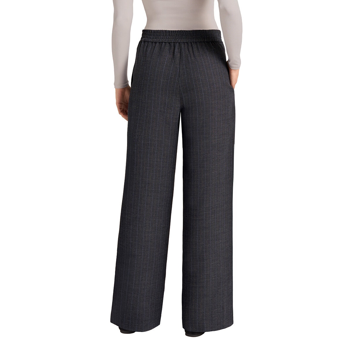 Matty M Women's Pinstripe Pant in Navy