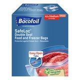 Bacofoil Safeloc Food and Freezer Bags, Medium, 152 Pack