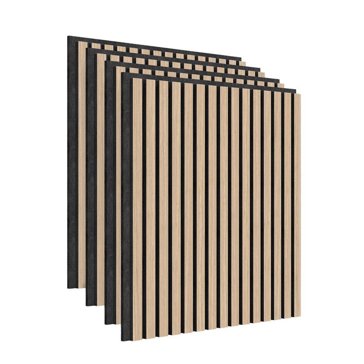 Artika Sonolok Acoustic Wall Panel Set in Oak & Black, 4 Pack
