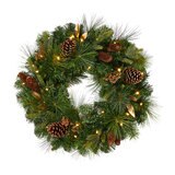 Mixed greenery wreath unlit
