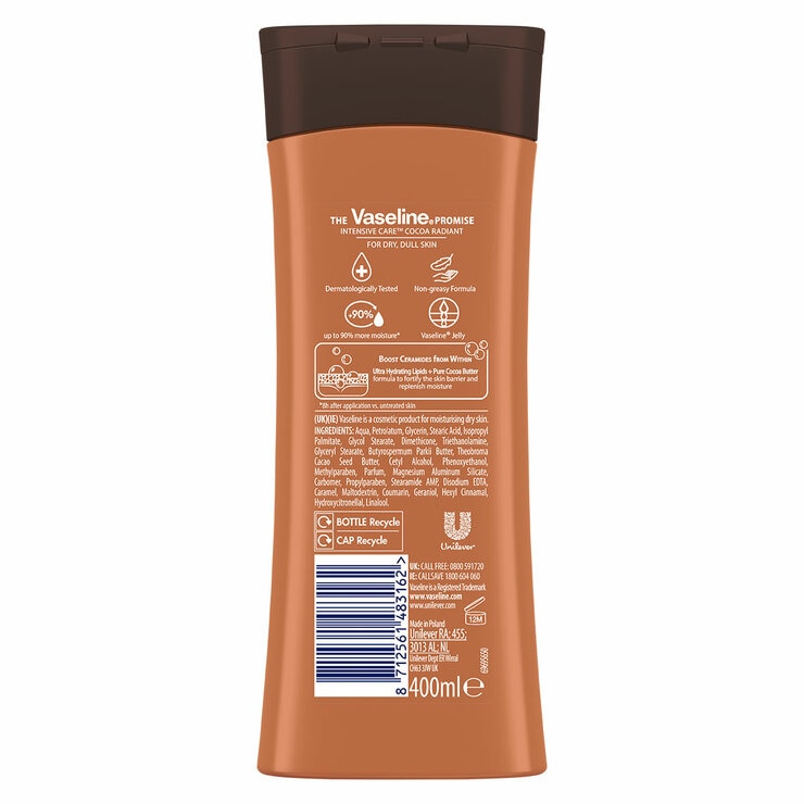 Vaseline Cocoa Radiant Lotion, 6 x 400ml