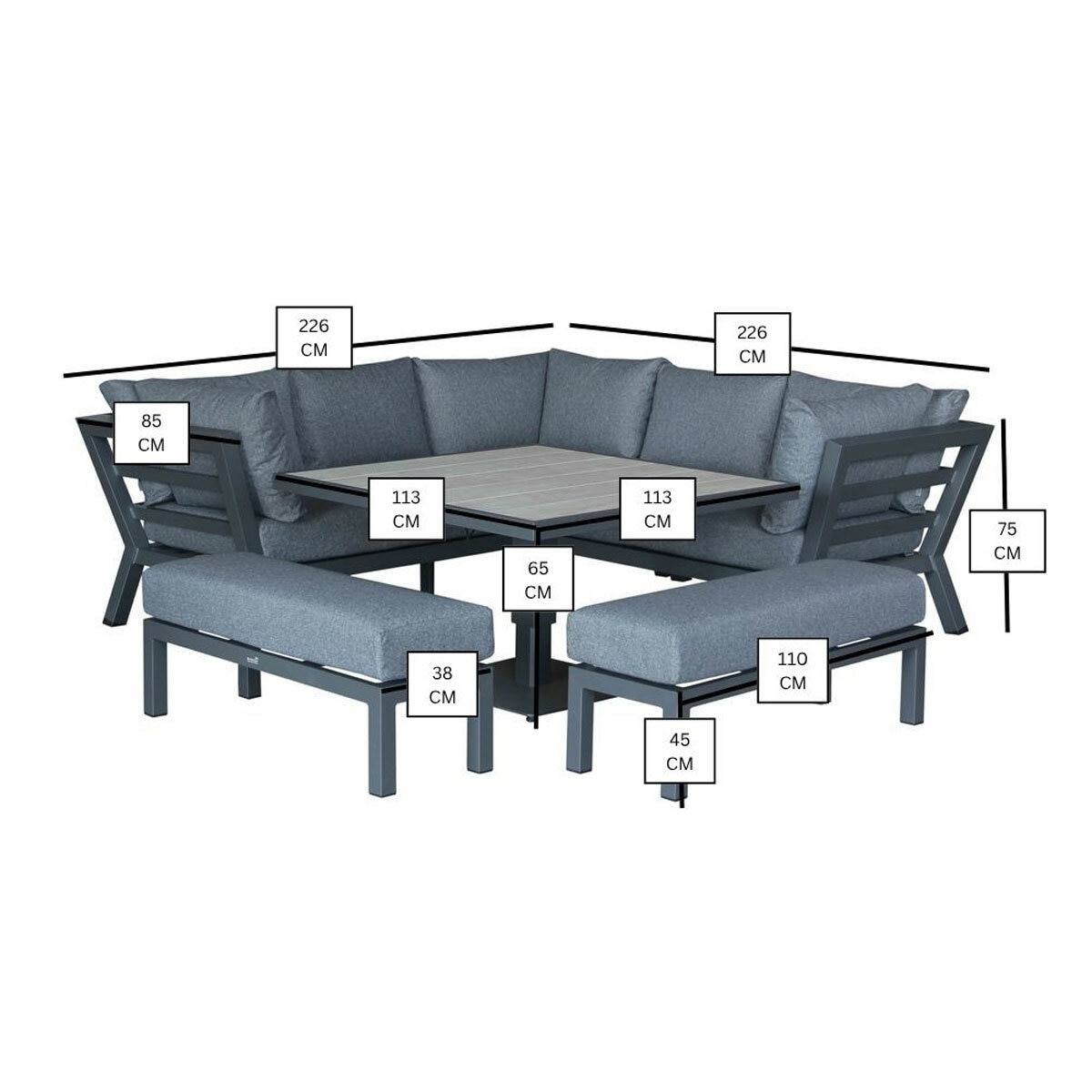 Bramblecrest San Marino 4 Piece Deep Seating Corner Patio Set Bramblecrest San Marino 4 Piece Deep Seating Corner Patio Set