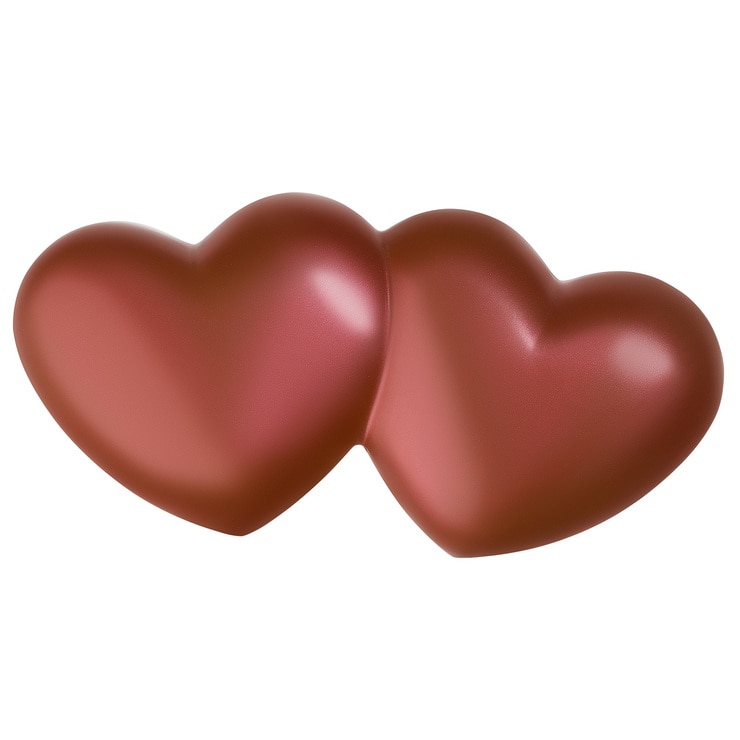 Cocoba Belgian Milk Chocolate Large Double Heart, 10 x 150g