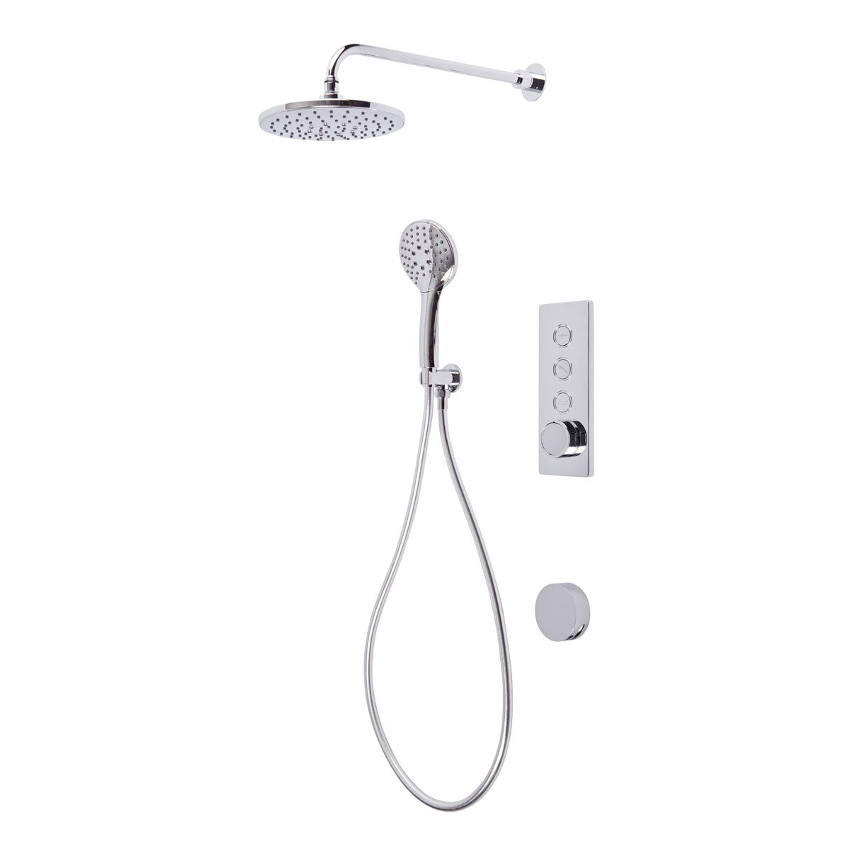 Cut out image of shower on white background